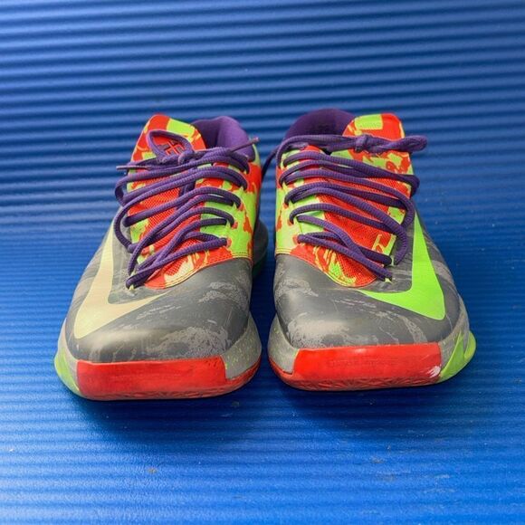 Size 11.5- Nike Kevin Durant VI 6 Energy Shoes Grey Electric Green 599424-008